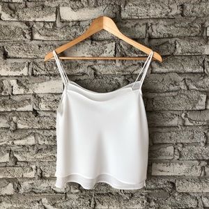 Double-layer white camisole